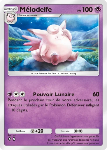 Carte Pokémon Mélodelfe de l'extension Lumière Triomphale
