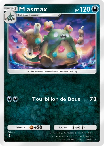 Carte Pokémon Miasmax de l'extension Méga-Rayonnement
