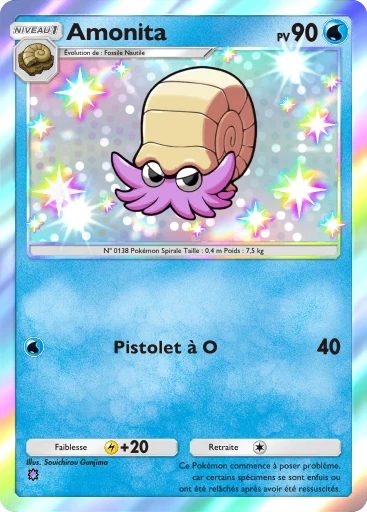Carte Pokémon Amonita de l'extension Parade Onirique