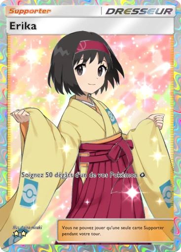 Carte Pokémon Erika de l'extension Puissance Génétique