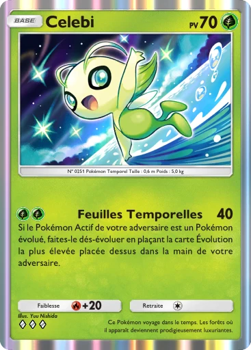 Carte Pokémon Celebi de l'extension Source Secrète