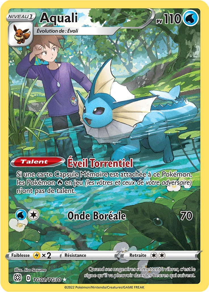 Carte Pokémon Aquali de l'extension Stars Étincelantes
