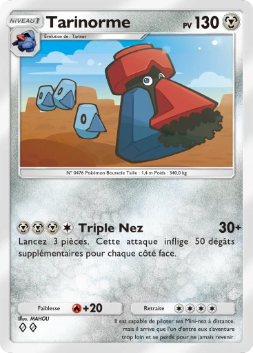 Carte Pokémon Tarinorme de l'extension Choc Spatio-Temporel