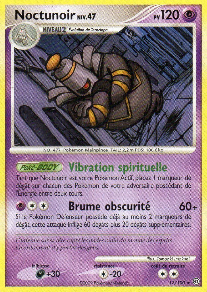 Carte Pokémon Noctunoir de l'extension Tempête