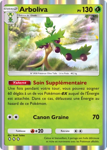Carte Pokémon Arboliva de l'extension Merveilles de Paldea