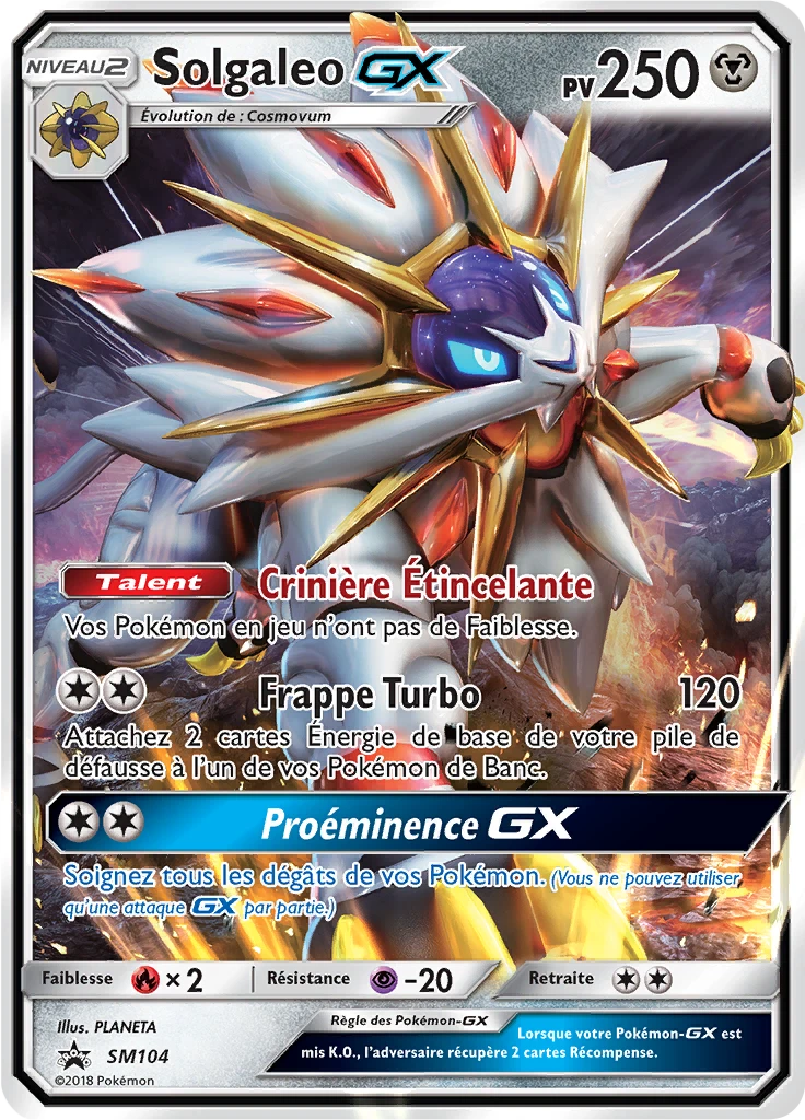 Carte Pokémon Solgaleo GX de l'extension Promo SM