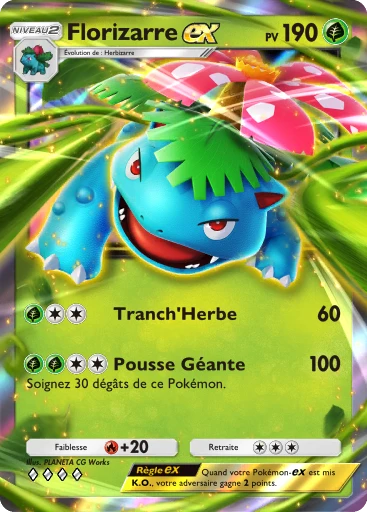 Carte Pokémon Florizarre-ex de l'extension Booster de Luxe ex