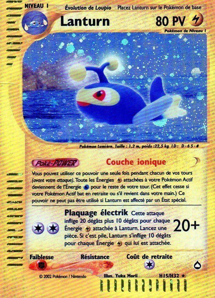 Carte Pokémon Lanturn de l'extension Aquapolis