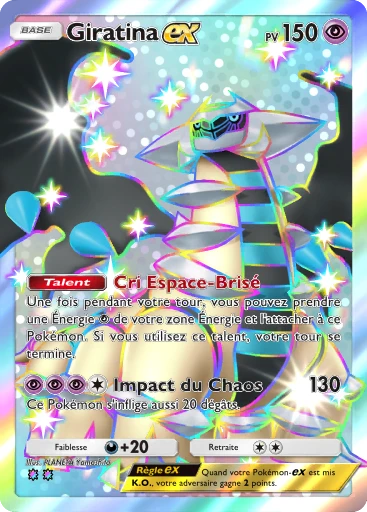 Carte Pokémon Giratina-ex de l'extension Booster de Luxe ex