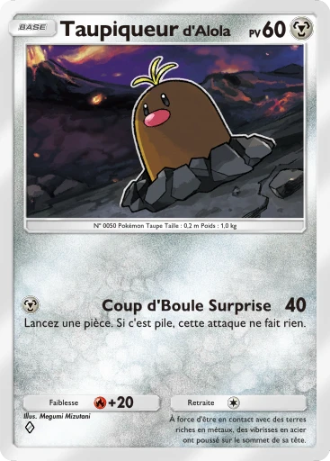 Carte Pokémon Taupiqueur d'Alola de l'extension Booster de Luxe ex