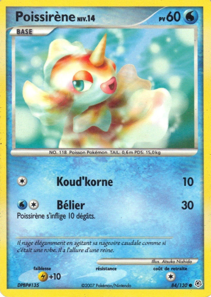 Carte Pokémon Poissirène de l'extension Diamant & Perle