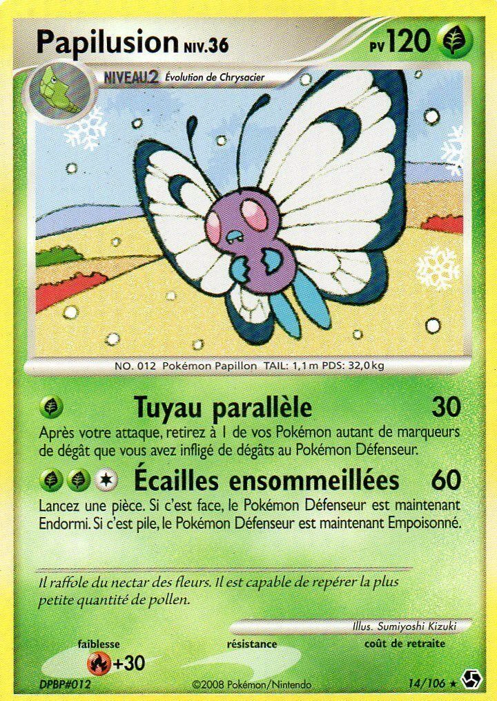 Carte Pokémon Papilusion de l'extension Duels au Sommets