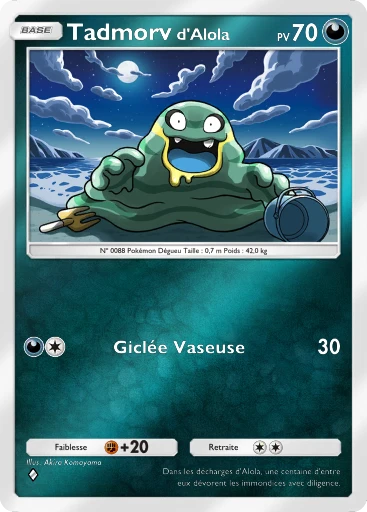 Carte Pokémon Tadmorv d'Alola de l'extension Booster de Luxe ex