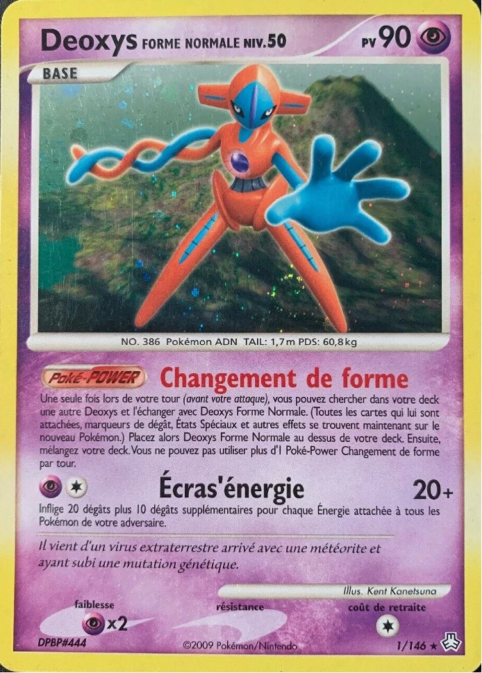 Carte Pokémon Deoxys Forme Normale de l'extension Éveil des Légendes