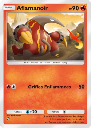 Carte Pokémon Aflamanoir de l'extension Domination Céleste