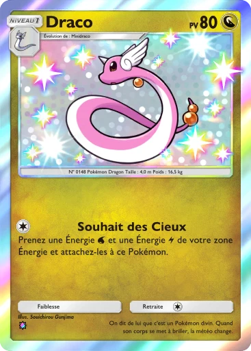 Carte Pokémon Draco de l'extension Méga-Rayonnement
