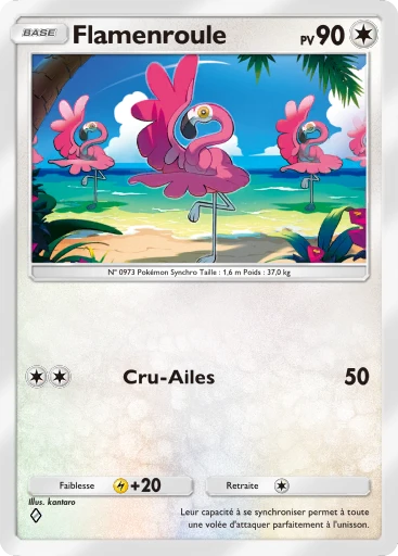 Carte Pokémon Flamenroule de l'extension Merveilles de Paldea