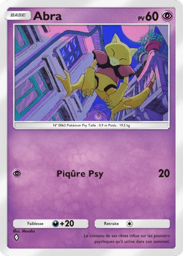 Carte Pokémon Abra de l'extension Réjouissances Rayonnantes