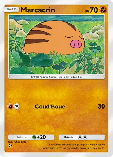 Carte Pokémon Marcacrin de l'extension Sagesse entre Ciel et Mer