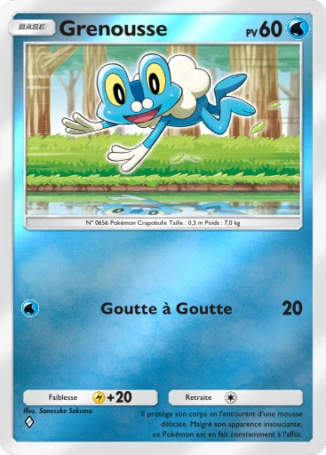 Carte Pokémon Grenousse de l'extension Booster de Luxe Méga
