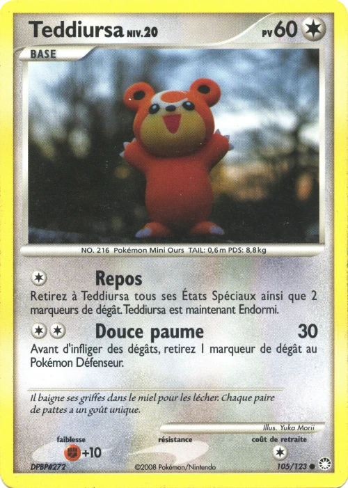 Carte Pokémon Teddiursa de l'extension Trésors Mystérieux
