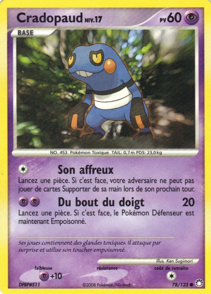 Carte Pokémon Cradopaud de l'extension Trésors Mystérieux