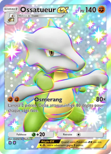 Carte Pokémon Ossatueur-ex de l'extension Gardiens Astraux