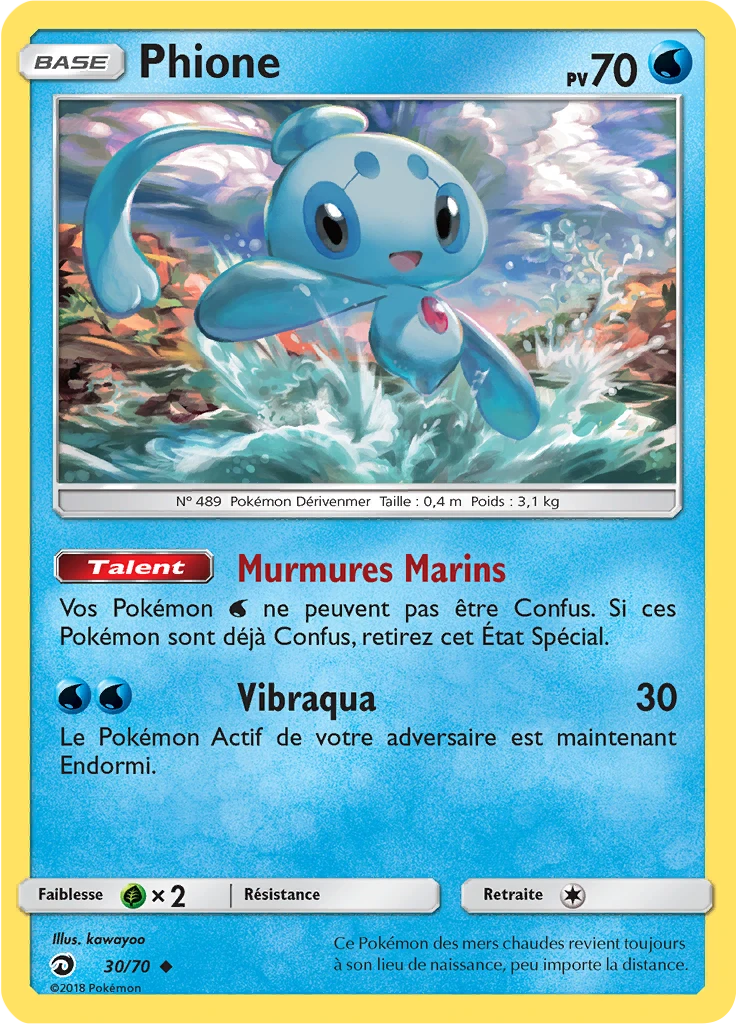 Carte Pokémon Phione de l'extension Majesté Des Dragons