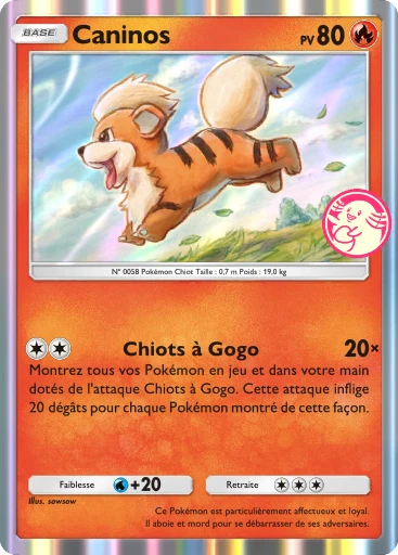 Carte Pokémon Caninos de l'extension Promo-B