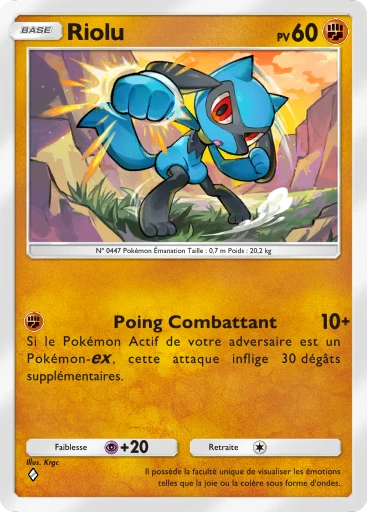 Carte Pokémon Riolu de l'extension Aura Palpitante