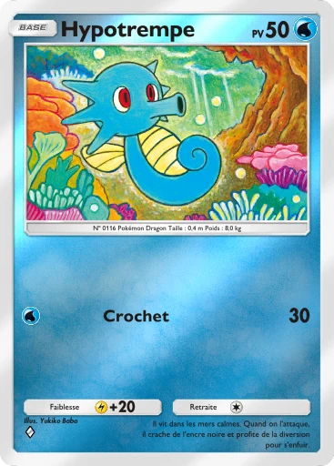 Carte Pokémon Hypotrempe de l'extension Booster de Luxe ex