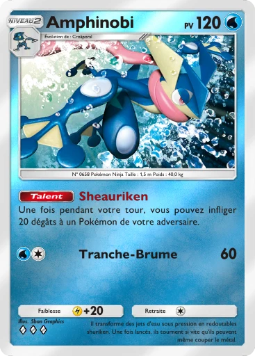 Carte Pokémon Amphinobi de l'extension Booster de Luxe ex