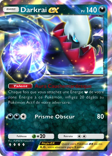 Carte Pokémon Darkrai-ex de l'extension Booster de Luxe ex