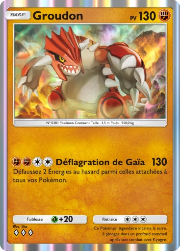 Carte Pokémon Groudon de l'extension Méga-Rayonnement