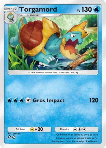 Carte Pokémon Torgamord de l'extension Parade Onirique