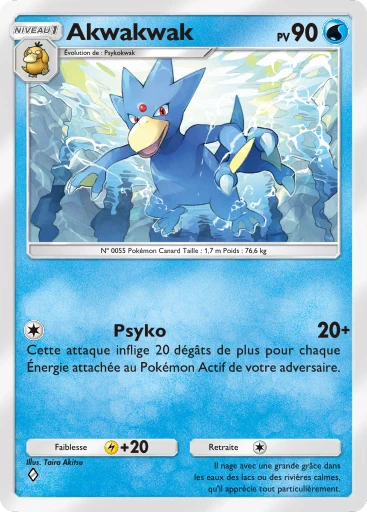 Carte Pokémon Akwakwak de l'extension Propulsion Paradoxe