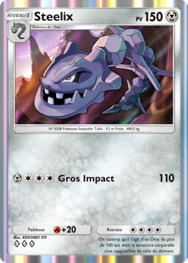 Carte Pokémon Steelix de l'extension Sagesse entre Ciel et Mer
