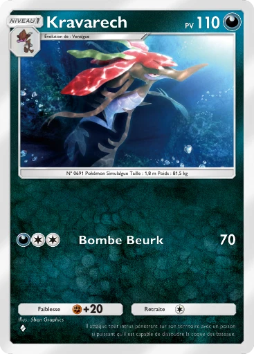 Carte Pokémon Kravarech de l'extension Source Secrète