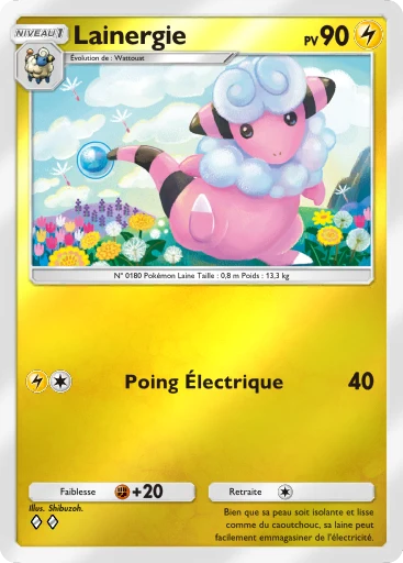 Carte Pokémon Lainergie de l'extension Booster de Luxe Méga
