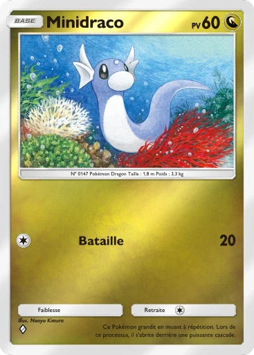 Carte Pokémon Minidraco de l'extension Booster de Luxe ex