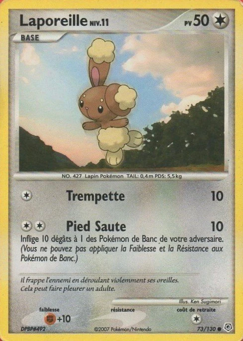 Carte Pokémon Laporeille de l'extension Diamant & Perle