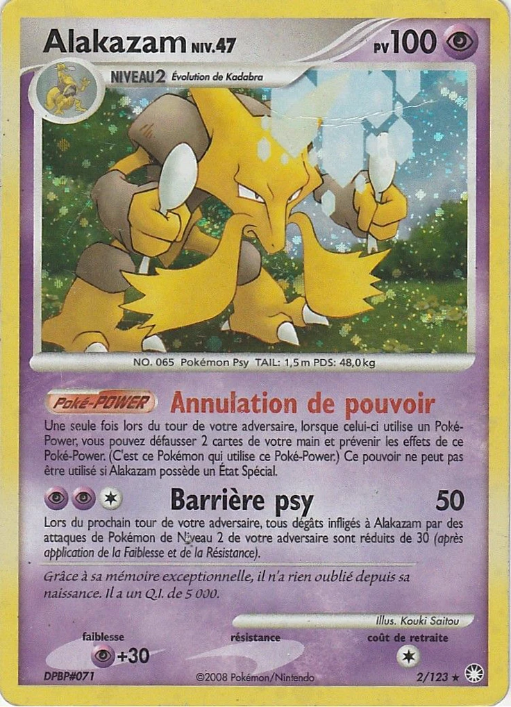 Carte Pokémon Alakazam de l'extension Trésors Mystérieux
