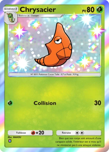 Carte Pokémon Chrysacier de l'extension Jours Heureux