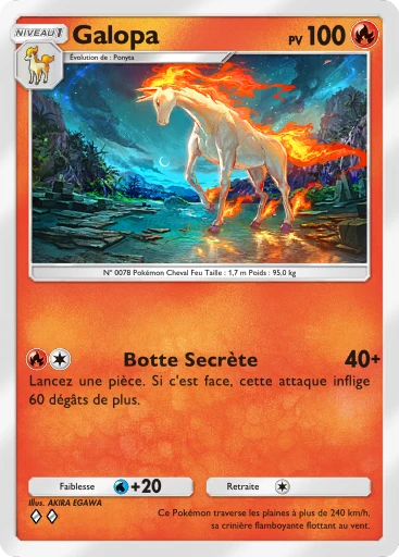 Carte Pokémon Galopa de l'extension L'Île Fabuleuse