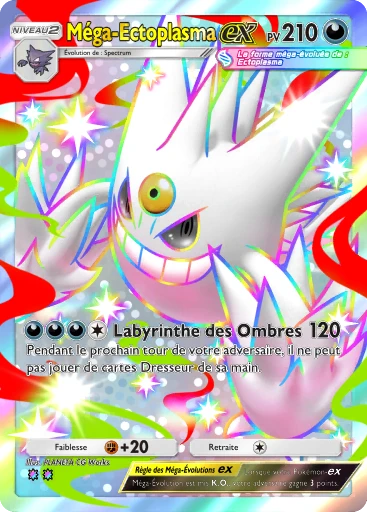 Carte Pokémon Méga-Ectoplasma-ex de l'extension Méga-Rayonnement