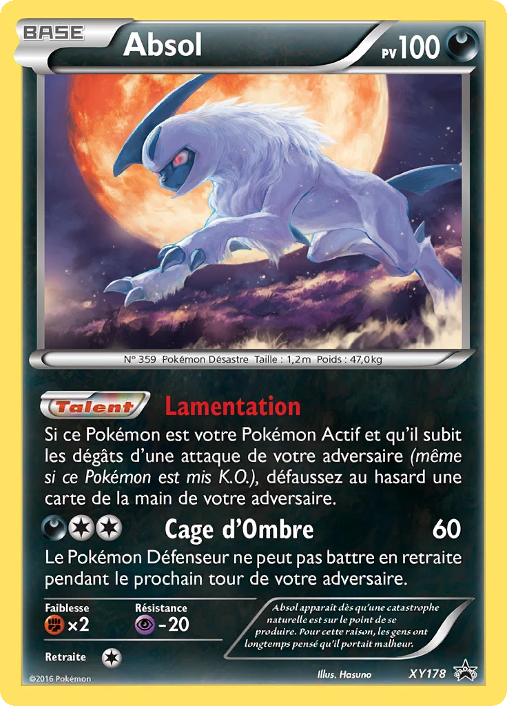 Carte Pokémon Absol de l'extension Promo XY