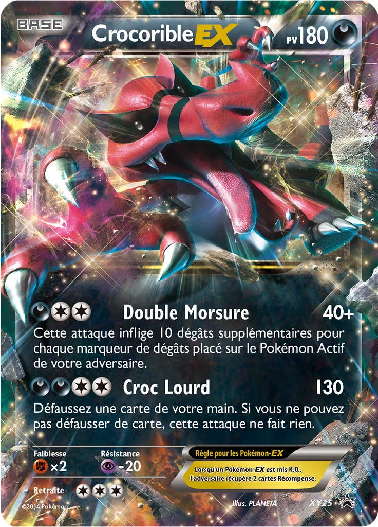 Carte Pokémon Crocorible EX de l'extension Promo XY