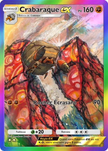 Carte Pokémon Crabaraque-ex de l'extension Aura Palpitante