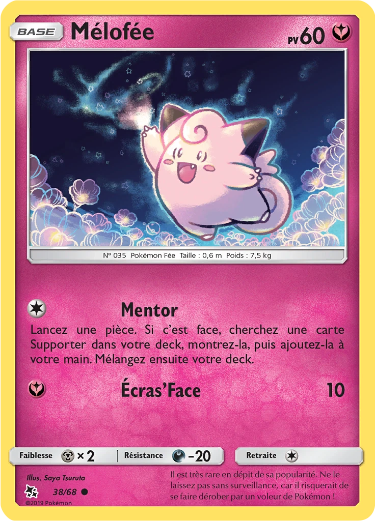 Carte Pokémon Mélofée de l'extension Destinées Occultes