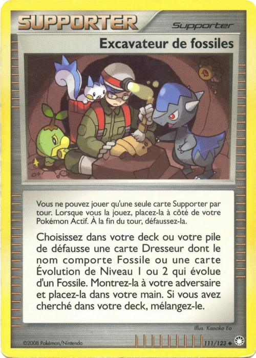 Carte Pokémon Excavateur de fossiles de l'extension Trésors Mystérieux